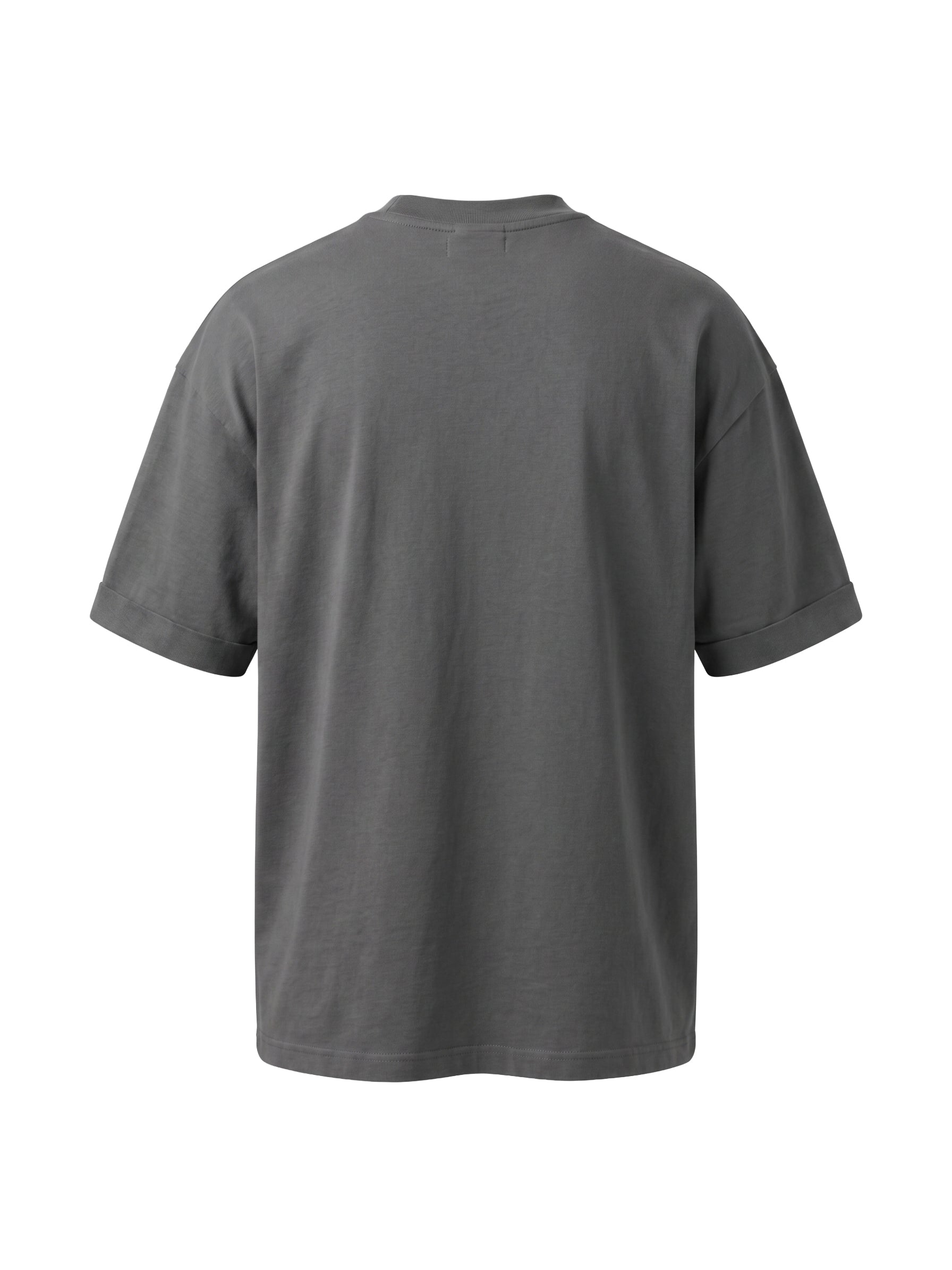 Oversized 220 Ribbed Portuguese Fleece T-shirt • Grey