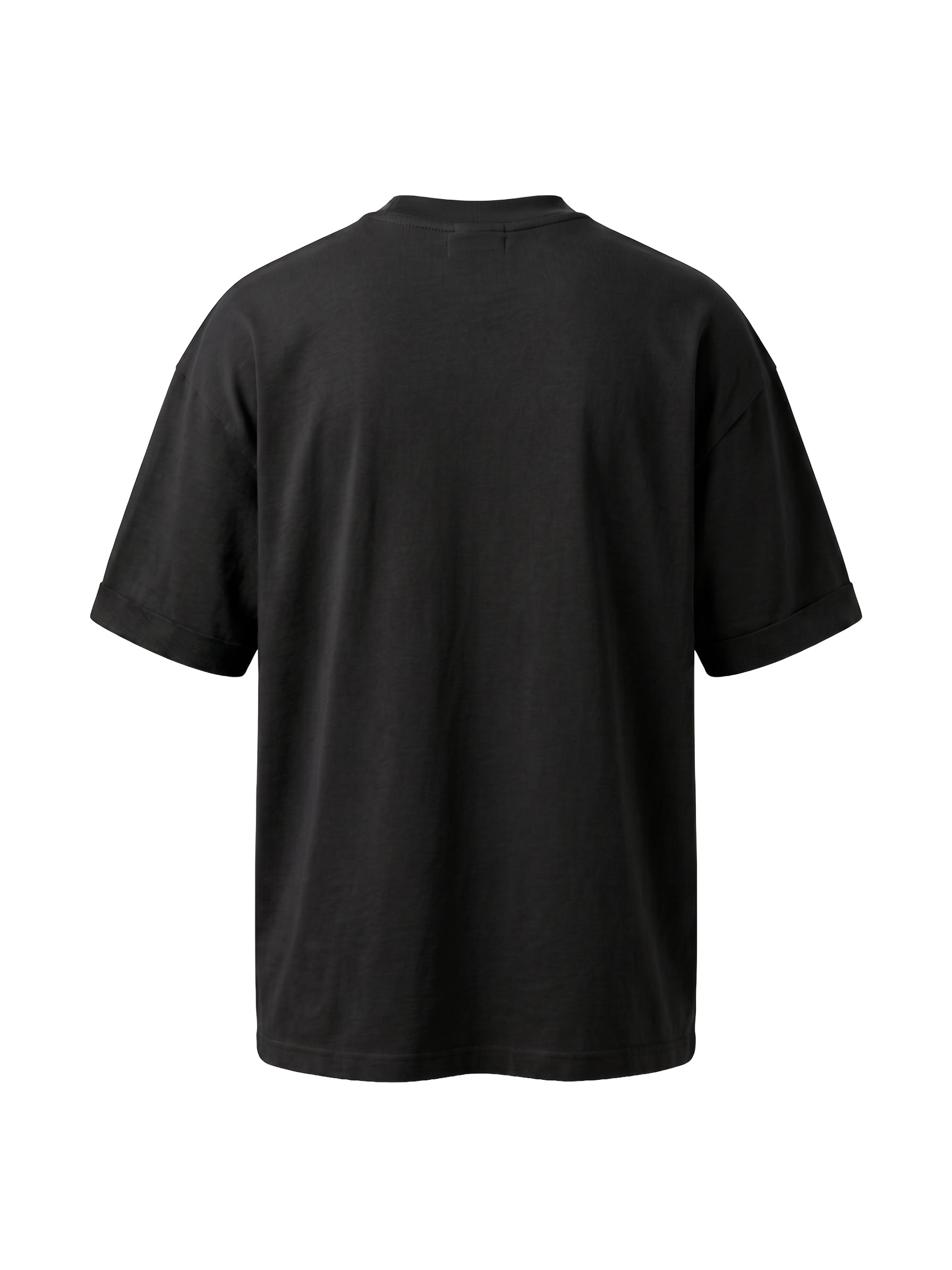 Oversized 220 Ribbed Portuguese Fleece T-shirt • Black